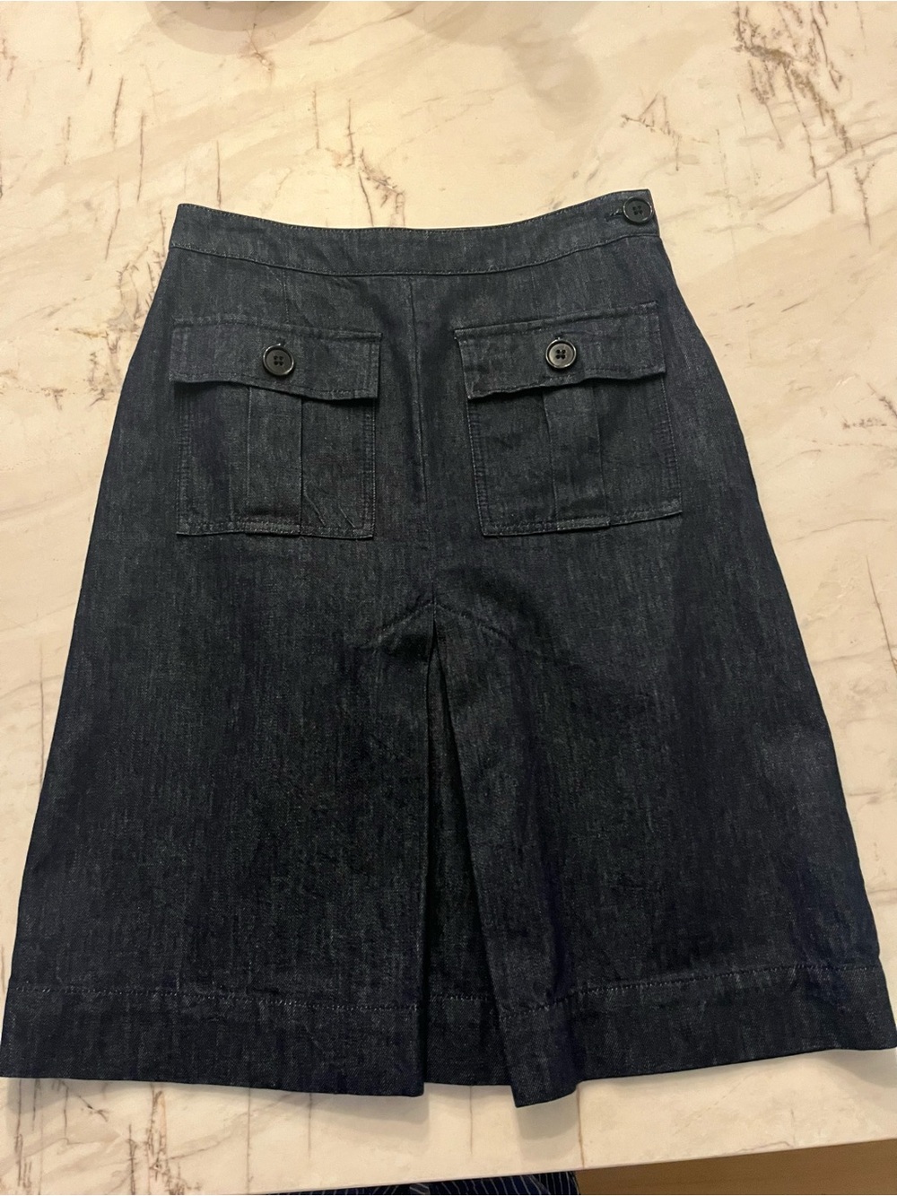 Banana Republic Dark Indigo Straight-Leg Jeans with Button-Front Patch Pockets